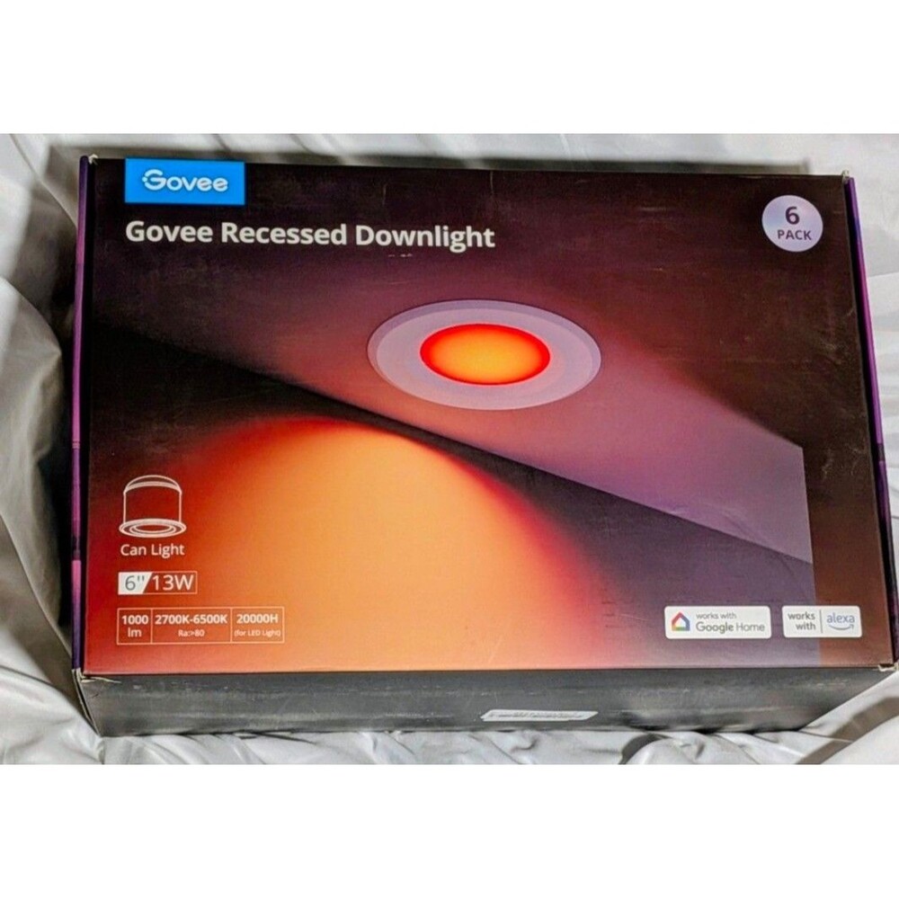 Govee Smart Retrofit Recessed Lighting 6 Inch 6 Pack 65 Scene Modes Can Lights